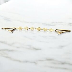 Vintage Gold Tone Scarf/Tie Clip with Heart Shape Decorative Design